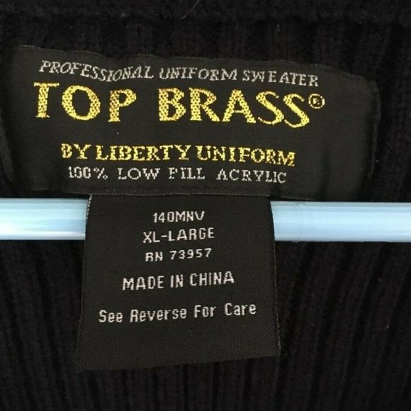 Liberty Uniform Top Brass Sweater Blue elbow patch - Picture 5 of 8